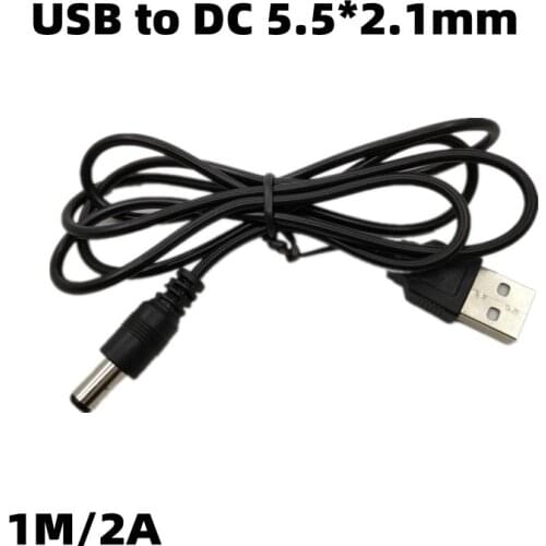 USB To DC power connection wire 5.5 * 2.1 LED power charging wire
