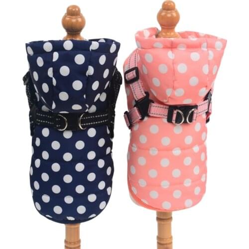 Waterproof Pet Dog Puppy Vest With Harness Jacket Chihuahua Clothing Warm Winter Dog Clothes Coat For Small Medium Large Dogs