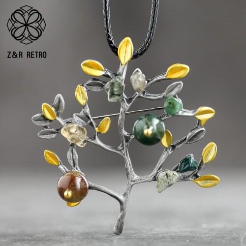 Vintage Women Jewelry Tree Long Necklace Alloy Necklaces & Pendants Female Zinc Alloy Gifts For Best Friend Sweater Accessories