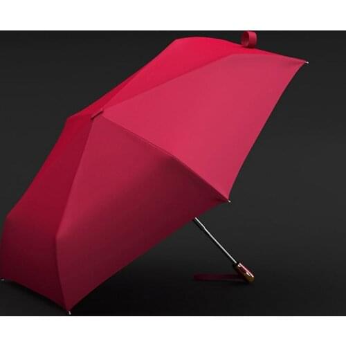 Portable Multiple Light Colors womens umbrella Tri-fold Automatic Ultralight Travel Sunscreen Rain Anti UV Umbrella