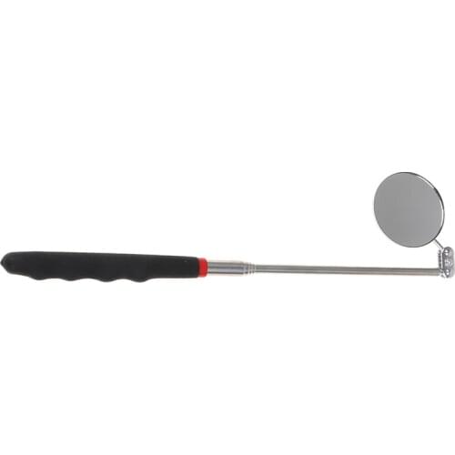 1Pc 50mm Car Telescopic Detection Lens Inspection Round Mirror 360 Repair Tool