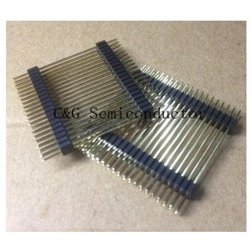 10Pcs 40 Pins Double Row 2x20 PINS 1.27mm Spacing male Pin Header Connector, H=25MM 40pin ic