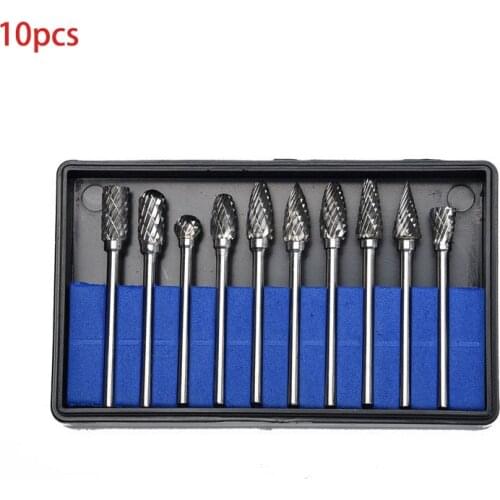 3*6mm 10pcs CNC Tool Grinders Accessories Tungsten Carbide Cutter Rotary File Woodworking Milling Cutter Polishing Head