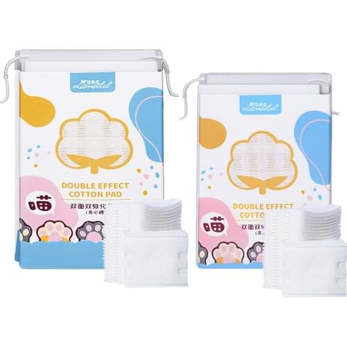 100/200pcs Makeup Cotton Pads Non Woven Gauze Sponge Cotton Pads Natural Makeup Remover Pad Cleaning Sponge Washcloth