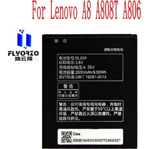 100% Brand new High Quality 2500mAh BL229 Battery For Lenovo A8 A808T A806 Mobile Phone