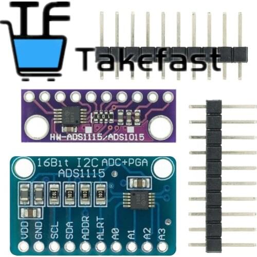 16 Bit I2C ADS1115/ADS1015 Module ADC 4 channel with Pro Gain Amplifier RPi