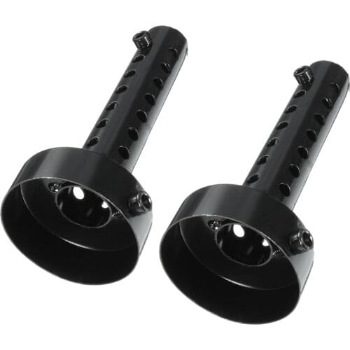 2pcs Universal Motorcycle Exhaust Pipe Muffler Baffle Silencer Black 60mm
