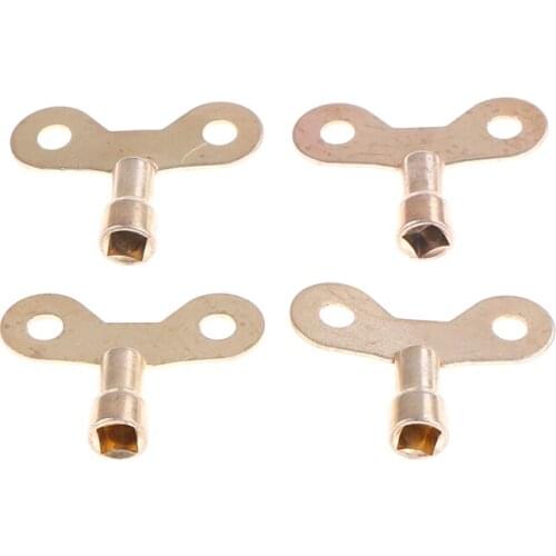 4pcs Key Square Socket Hole Water Tap Faucet Key For Water Tap Solid Brass Special Lock Radiator Plumbing Bleed