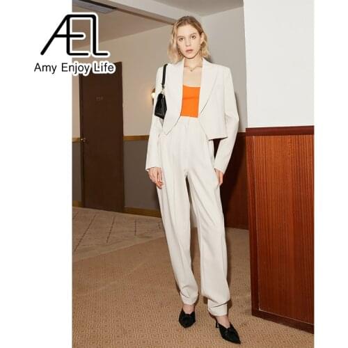 Женские элегантные брючные костюмы Amyenjoylife China At AliExpress