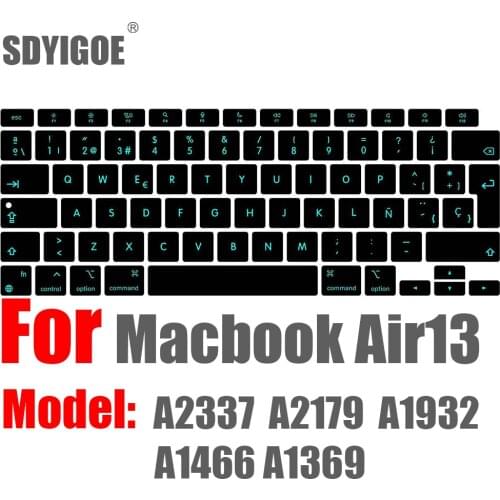 Laptop Keyboard Cover For Macbook Air 13 M1 A2337 silicone Protective film keyboard case Air13 A1932 A2179 A1466 cover ES FR RU
