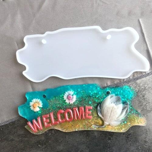 DIY Door Number Plate Handmade Clear Silicone Indicator Signs Welcomes Card Epoxy Resin Mold Art Crafts Tools