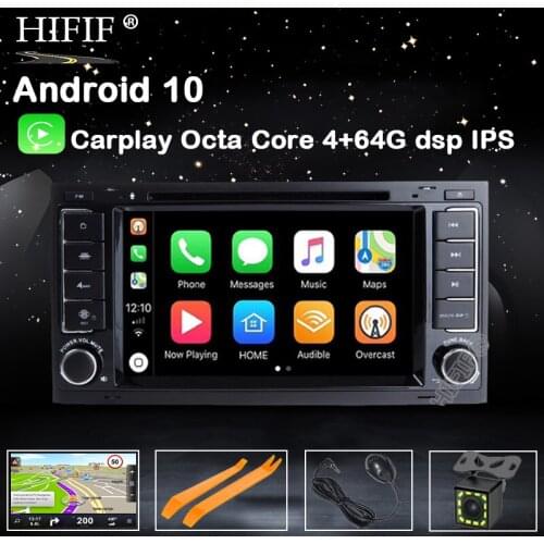 DSP Android 10 4G CAR GPS Carplay For VW Volkswagen Touareg T5 Transporter Multivan dvd player radio multimedia navigation PC