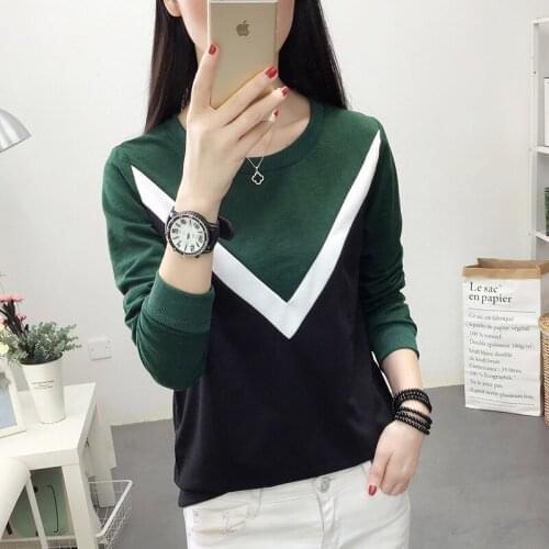 Long sleeve t shirt women tshirt patchwork plus size t-shirt women tops autumn and winter tee shirt femme camisetas mujer 2019