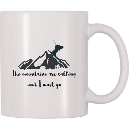 The Mountains Are Calling And I Must Go Skiing Coffee Mug (11 oz)