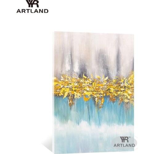 Cuadros Nordic beautiful wall art picture Handmade abstarct oil painting on canvas gold landscape poster for living room unframe