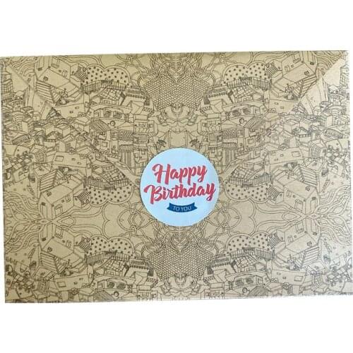 50 Pcs/lot Complex unique pattern design Kraft paper Envelope for Card Cover Invitation Thanks Business School Supplies