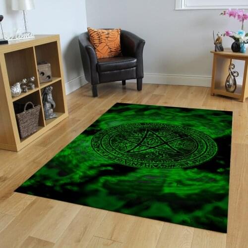 Green Symbol Pattern Carpet, Modern Rug, Corridor Carpet, 3d Print Carpet, Kids Room Rugs,Arts Rug,msig9