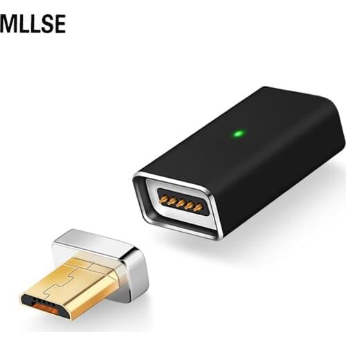 MLLSE Upgrade Adsorption Magnet Adapter Micro USB Automatic Magnetic Charge Cable Convertor For SAMSUNG XIAOMI ASUS MOST Android
