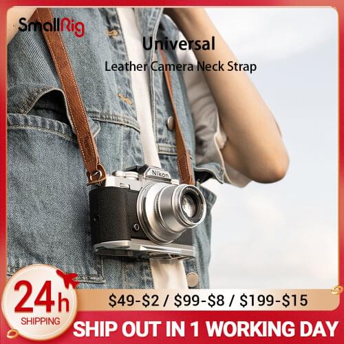 SmallRig Leather Camera Neck Strap For DSLR Nikon Sony Canon Camera Universal Accessories 3485