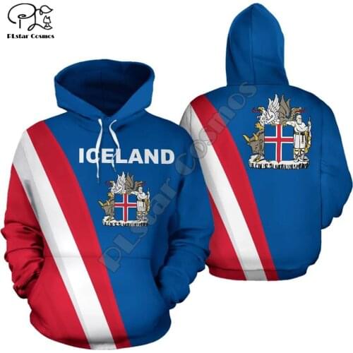 Men Women iceland print 3D Hoodies Funny country blue flag Sweatshirt Fashion Hooded Long Sleeve unisex harajuku Pullover 01