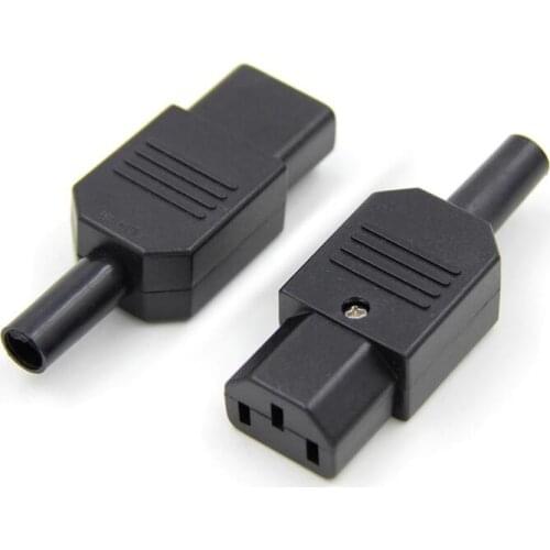 New Wholesale Price Black IEC 320 C13 Female Plug Rewirable Power Connector 3pin Socket 10A /250V