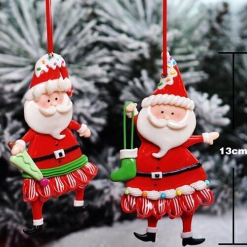 2021Forest Old Man Christmas Mini Doll Cane Candy Bar Christmas Tree Hanger Pendant Xmas Decoration kids New Year Gifts