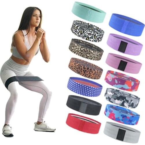 Wholesale custom 3 level resistance fabric fitness exercise workout loop yoga resistance bands
