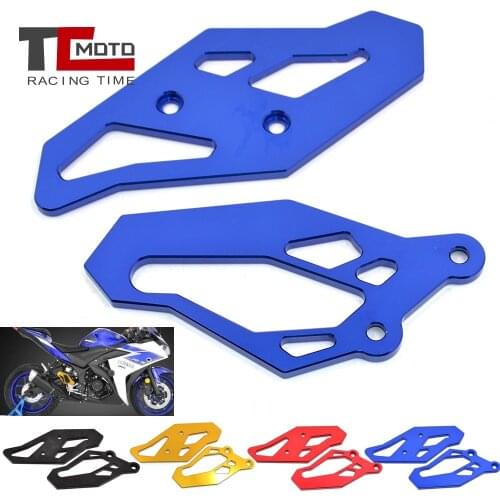 Rearset Foot Pegs Footrest Mount Heel Guard Plates For Yamaha YZF R3 R25 2015-2020 YZF R3 ABS MT25 MT03 MT 03 25 2017-2020 2018