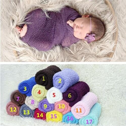 17Colors Newborn Photography Props Cotton Soft Photo Wrap Cloth Baby Boy Infant Blanket Unisex Cotton Soft Photo Accessories
