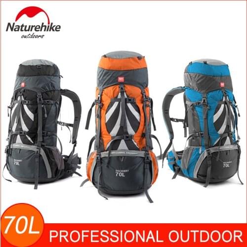 70L Large Backpack Professional Outdoor Sports Bag External Frame Mountaineering Backpack for Backpacking Hiking Camping Travel