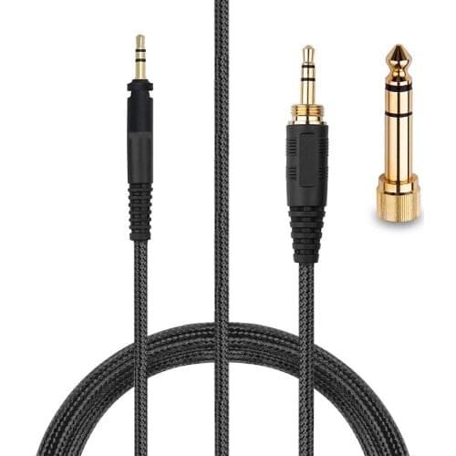 6.35mm Replacement Braided OFC Cable Extension Cord For for Shure SRH840 SRH940 SRH440 SRH750DJ SRH 840 940 440 750DJ Headphones