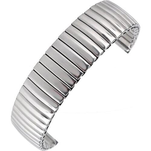 Watches Band Metal Expansion Watches Band Strap Women Mens Stainless Steel Replacement Wrist Bracelet