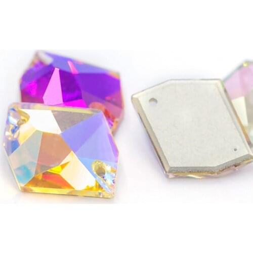 Stylish Bright Cosmic Crystal Glass Rhinestones Sew On Rhinestones With holes For Sewing On Clothes & DIY Jewelry Accessories