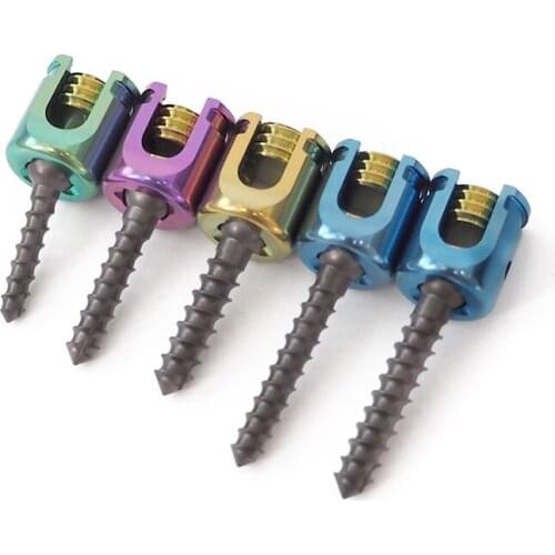 Veterinary Spinal Implants Mini Size 2.0-4.0mm Titanium Polyaxial Spine Pedicle Screws And Rods Surgical Orthopedic Implant