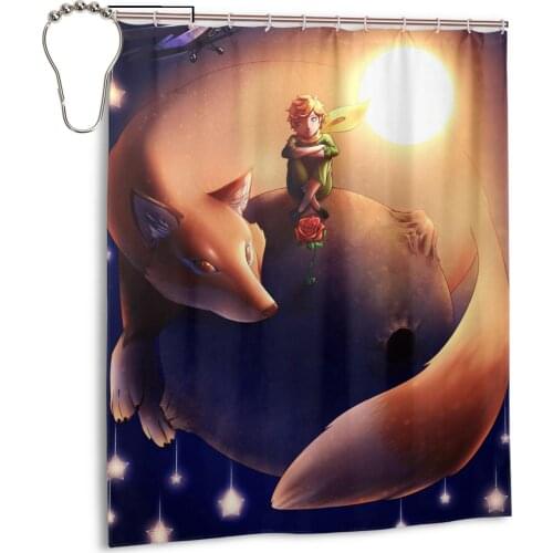 3D The Little Prince Shower Curtains Bathroom Curtain Frabic fox Waterproof Polyester Bath Curtain with Hooks