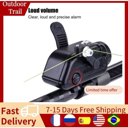 1piece Electronic Fish Bite Alarm With Sound Waterproof High Sensitive Fishing Rod Signal Device Bait Alertor Adjustable Volume