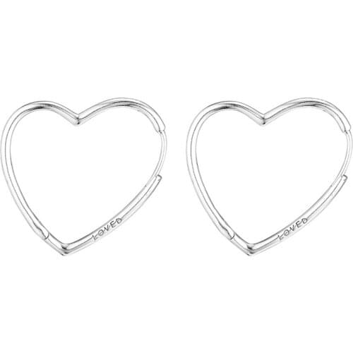 Earrings for women Hearts of Love Hoop Earring Pendientes Kolczyki Aretes de Mujer Brincos 925 Sterling Silver Jewelry Oorbellen