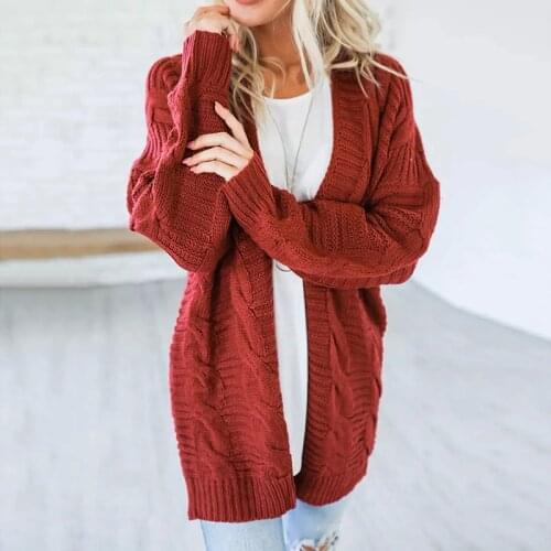 Autumn Winter Kniting Oversized Cardigan Women Twist Solid Casual Plus Size Knitted Cardigan Pull Femme Outerwear 3xl