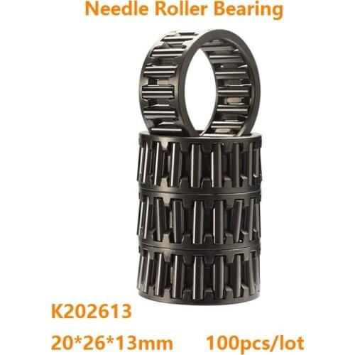 100pcs/lot K202613 K20X26X13 Radial Needle roller and cage assemblies 20*26*13mm Needle Roller Bearing 20×26×13mm