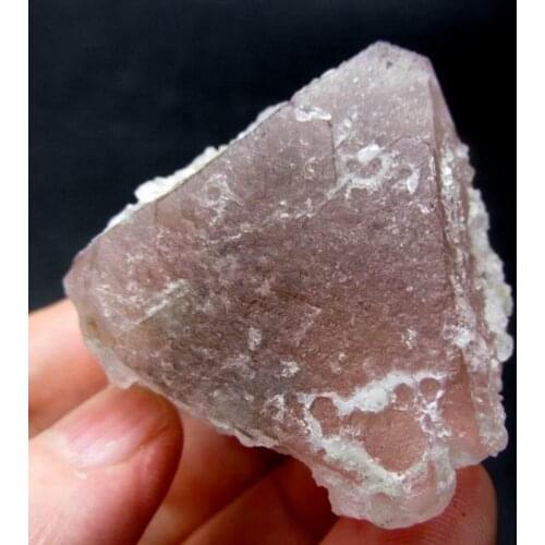 113g Pink Octahedral Fluorite w/ Quartz - crystals and stones healing Mineral specimen Home Decor feng shui decoration