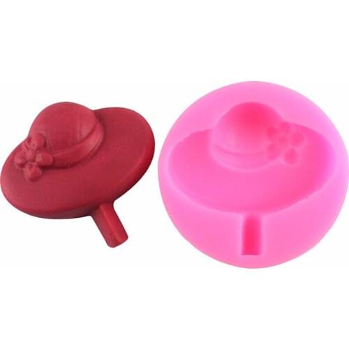 3D Candy Molde Fashion Hat Shape Chocolate Molde silicone mold for cake decorating gum paste mold cupcake soap mould