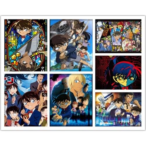5D Diy Daimond Painting Cartoon Detective Conan Diamond Embroidery cross stitch Case Closed 3d Rhinestones Painting accessories
