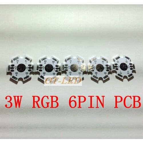 20MM Aluminum Heatsink 3W RGB 6Pin High Power LED PCB Base Plate/ Aluminum base plate/ Circuit board 100pcs/lot