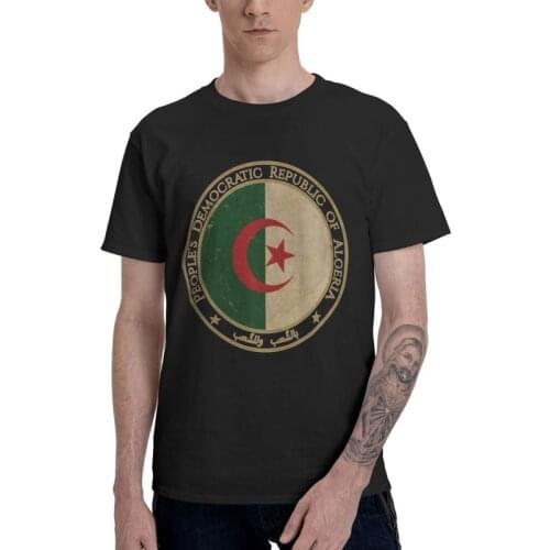 Algeria Flag T Shirt Men Short Sleeve 100% Cotton T-shirts Africa African Algerian Flag Tee Streetwear Tshirt Gift Idea