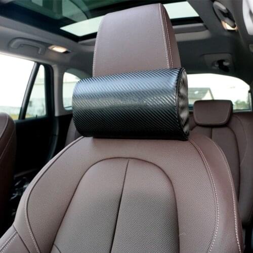 Car neck pillows both side pu leather single headrest filled fiber car pillow for Mazda 3 mazda 6 CX 5 CX-5 CX3 323 accessories