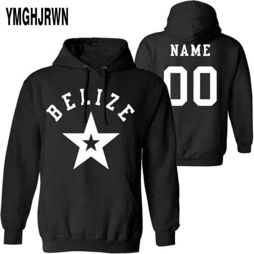 BELIZE male youth pullover free custom made name number blz country boy sweatshirt bz belizean diy nation flag casual clothing