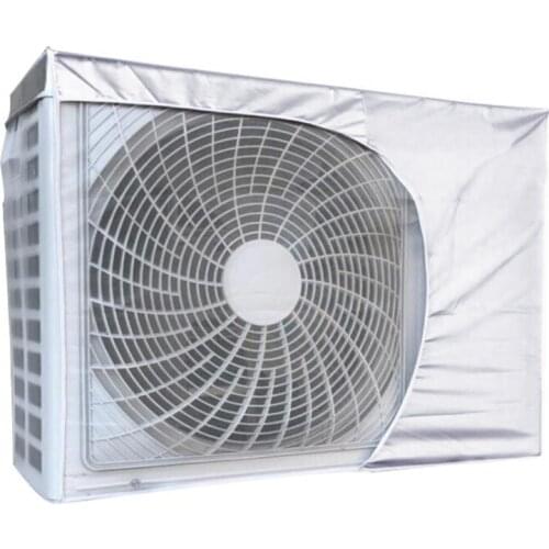 Outside Split Air Conditioner Case Protection Cover Anti Snow Sunscreen Water Resistant Silver Coated Fabric