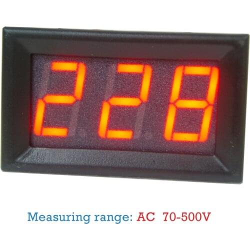 RED 2 wire 0.56-inch DC digital voltmeter AC70V-500V Home Use Voltage Display DIY