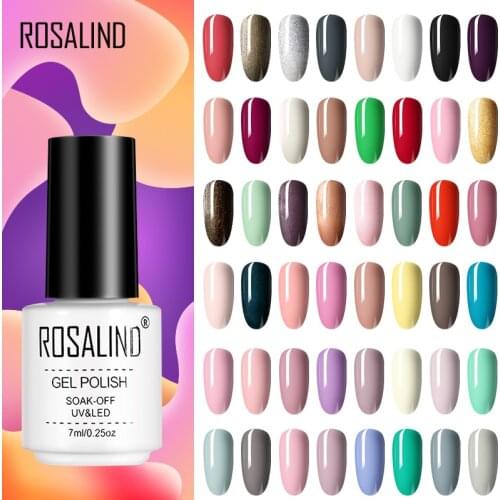 ROSALIND Nail Gel Polish 7ML Vernis Semi Permanent Hybrid Gel Varnishes All For Nail Art UV Soak Off Nail Polish Need LED Lamp