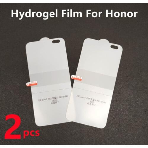 2pcs Hydrogel Film For Honor V40 Honor 50 Pro Phone Screen Protector TPU HD Soft Film Full Cover Protection Curved Fit Not Glass